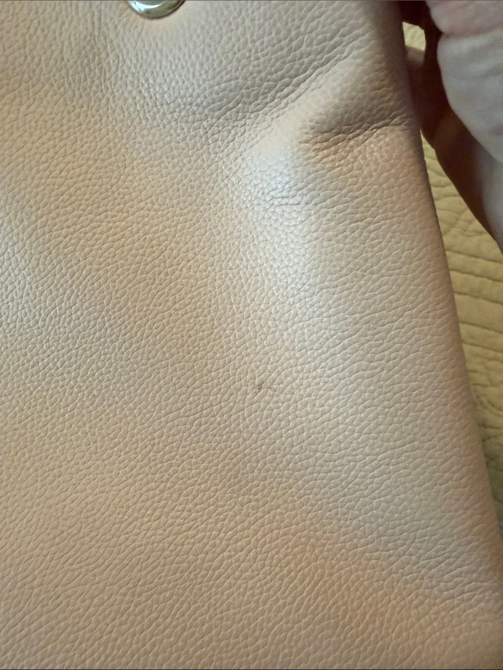 kate spade Blush Pink Pebbled Leather Shoulder Bag with Gold Chain